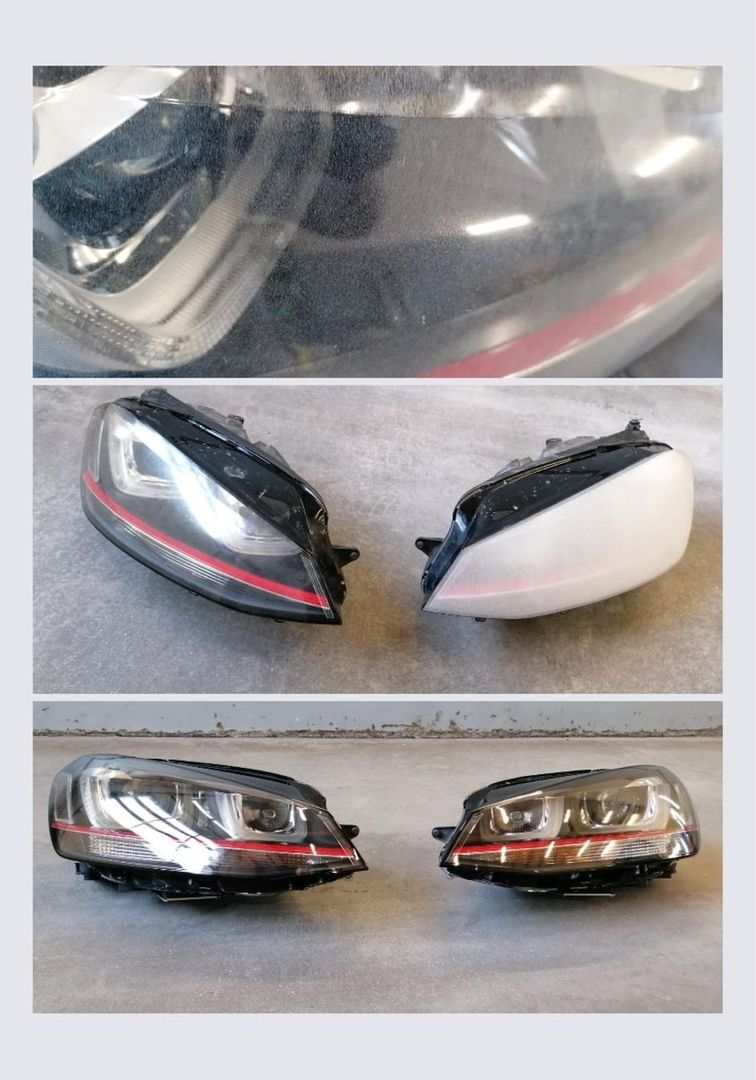 Scheinwerferreinigung : Vorher und Nachher